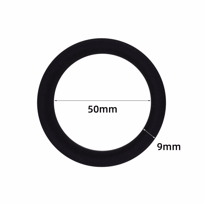 Male silicone cervical ring - 50mm inner diameter, black