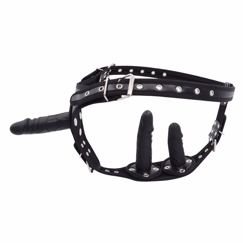 Women's wearable phallus panties, masturbation panties (13/13/10cm), black