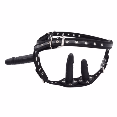 Women's wearable phallus panties, masturbation panties (13/13/10cm), black