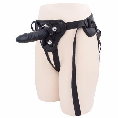 Female wearable dildo C-13cm dildo (including 32mm and 38mm rubber rings), black.