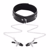 Nipple clamp collar restraint set, black