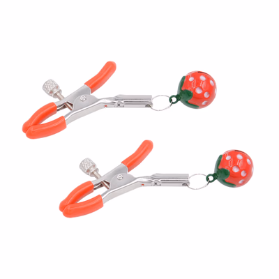 Small red nipple clamps