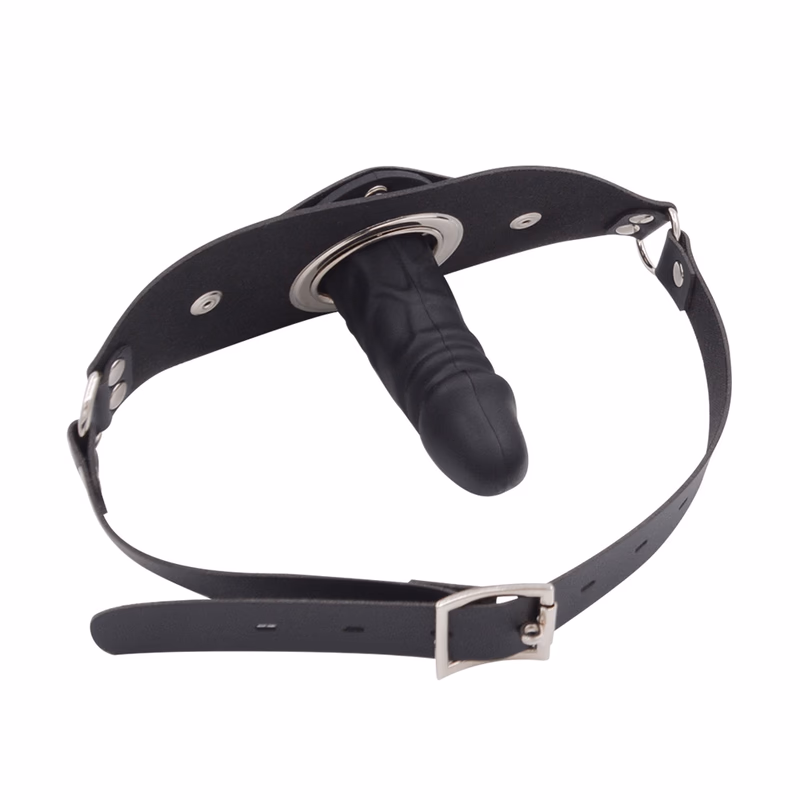 Detachable silicone dildo, black - 10cm dildo (includes 1 lock)