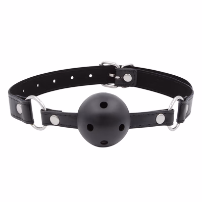 Headband gag and ball gag, black