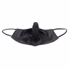 PU leather + silicone dildo gag SM mask, black - 10cm dildo