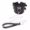 Black collar + leash (lock not included)