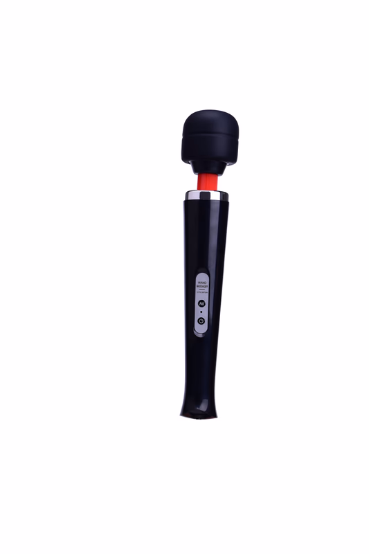 Female-use powerful vibrator, large-sized AV vibrator, black