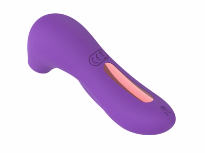 Suction-type stimulating massage stick, rechargeable vibrating silicone female masturbator, Purple