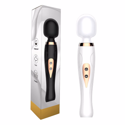 Rechargeable high-intensity vibrating AV vibrator for women, 10-frequency G-spot vibration orgasm, White