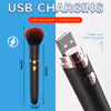 Rechargeable brush vibrating wand makeup brush massage AV wand electric vibrating egg female masturbator, Black