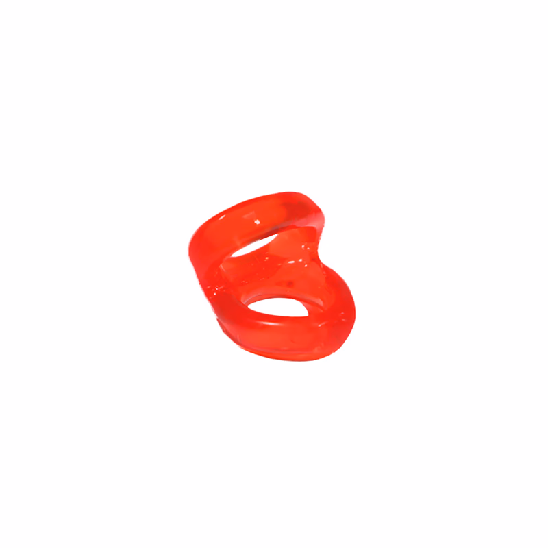 Male vibrating penis ring for delaying ejaculation, dual-ring electric massage, couple's resonance penis ring for masturbation, Red