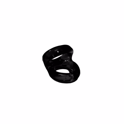 Male vibrating penis ring for delaying ejaculation, dual-ring electric massage, couple's resonance penis ring for masturbation, Black