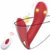 Electric female portable wearable vibrator, remotely controlled by APP, 4-sided tapping and insertion.