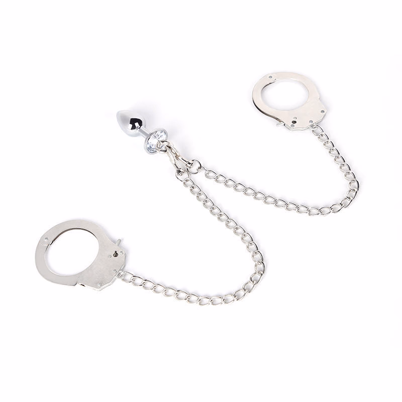 Anal plug plus alloy handcuffs