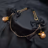Black chain bow nipple clip - with chain