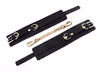 Leather handcuffs with gold chains