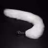 Anal plug + tail + lubricant (large) white