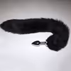Anal plug + tail + lubricant (small) black