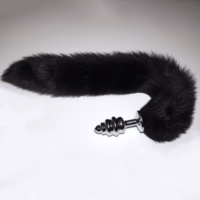 Nut plug + tail + lubricant (large) black