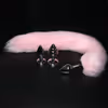 Three types of anal plugs + pink tail