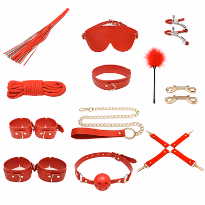 12-piece bright red set [Black box packaging]
