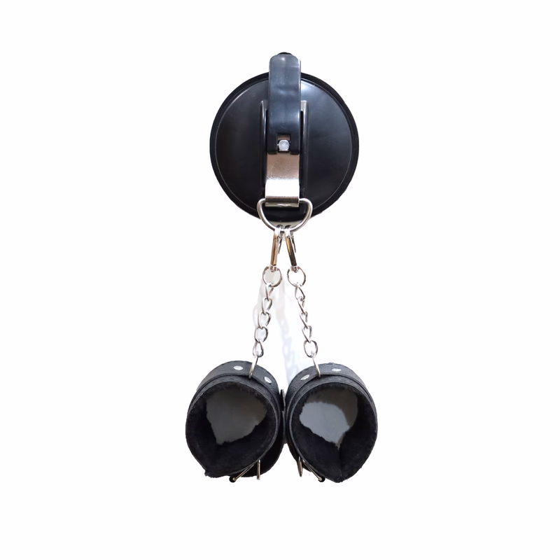 Suction cup plus plush handcuffs