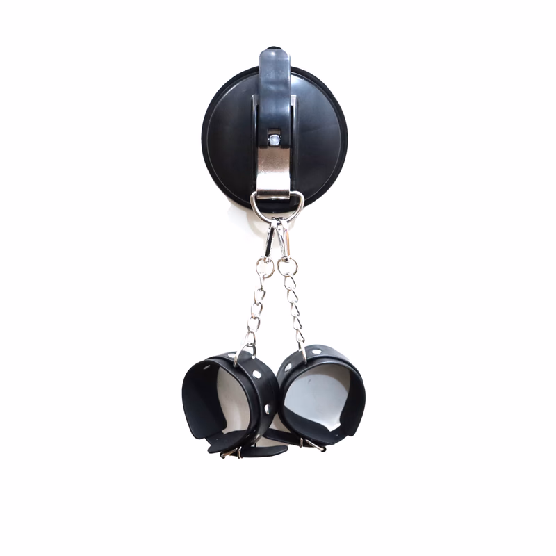 Suction cups and black handcuffs [microfiber base]