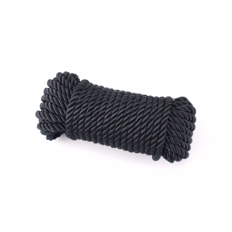 Black 10-meter silk rope