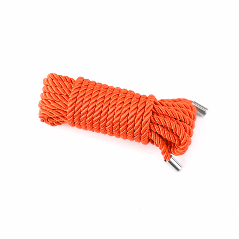 Red 5-meter silk rope with metal tip