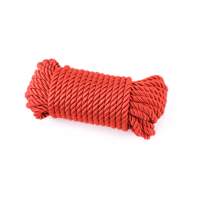 Wine-red 10-meter silk rope