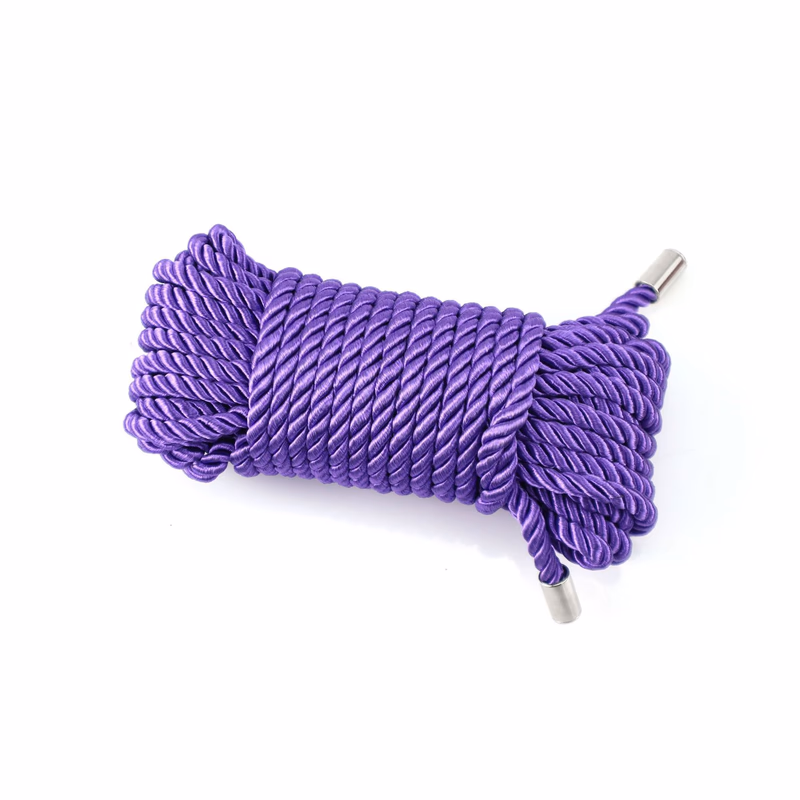 Purple 10-meter silk rope with metal tip