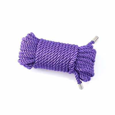 Purple 10-meter silk rope with metal tip