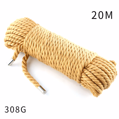 20-meter cotton rope with metal ends