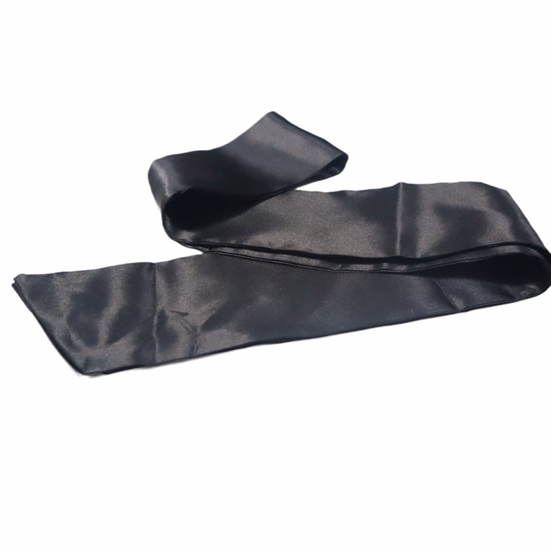 Satin black eye mask