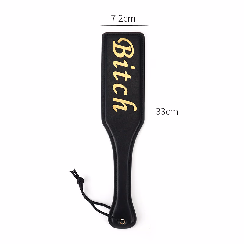 Gold-plated leather square paddle