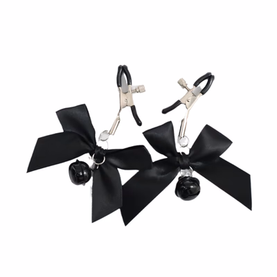 Black bow nipple clamps