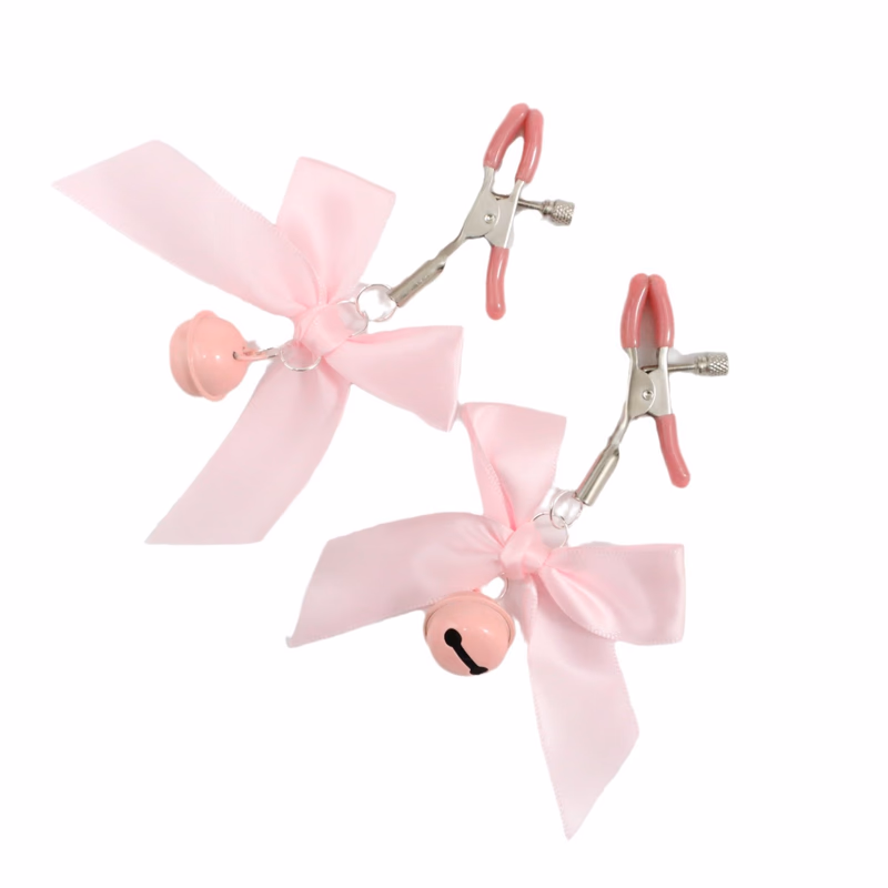 Pink bow nipple clamp