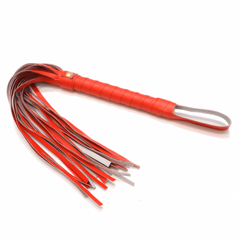 Red whip with faux cotton fleece