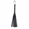Black double-sided leather whip