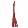 Burgundy double-sided leather whip
