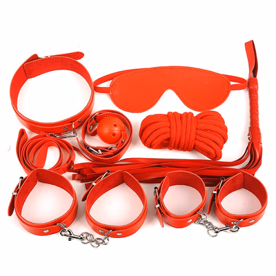 SM Props Red Leather 7-Piece Set
