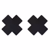 Black cross-shaped nipple covers