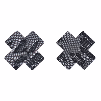 Patterned cross-shaped nipple covers