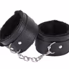 Plush black handcuffs