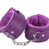 Plush purple handcuffs