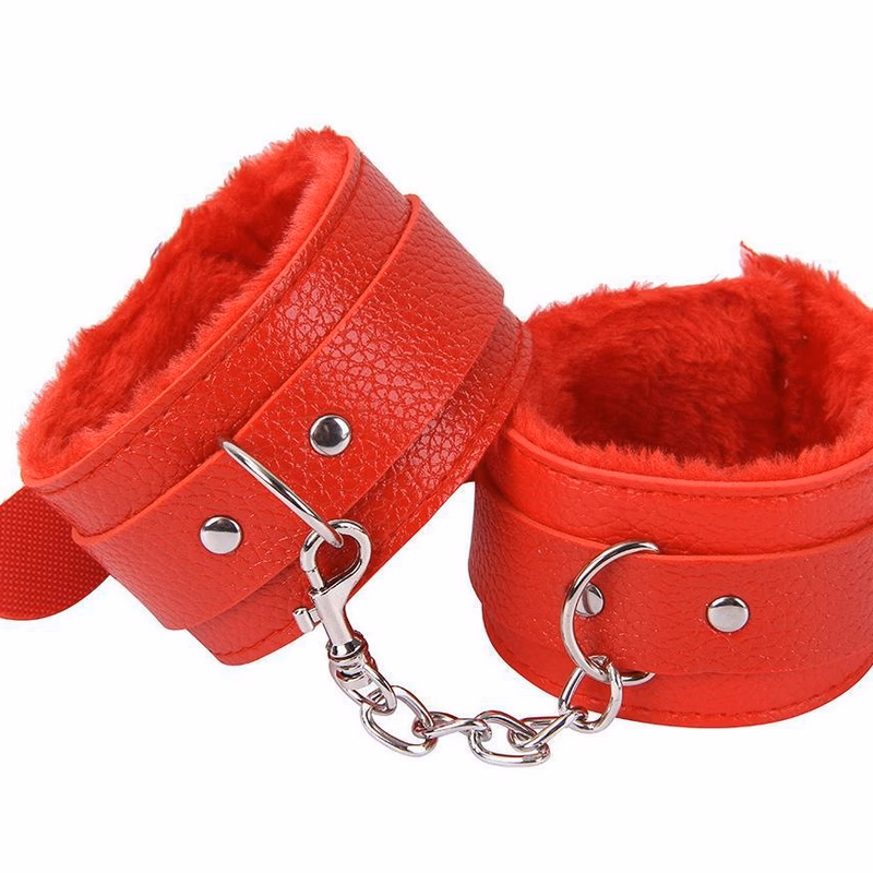 Plush red handcuffs