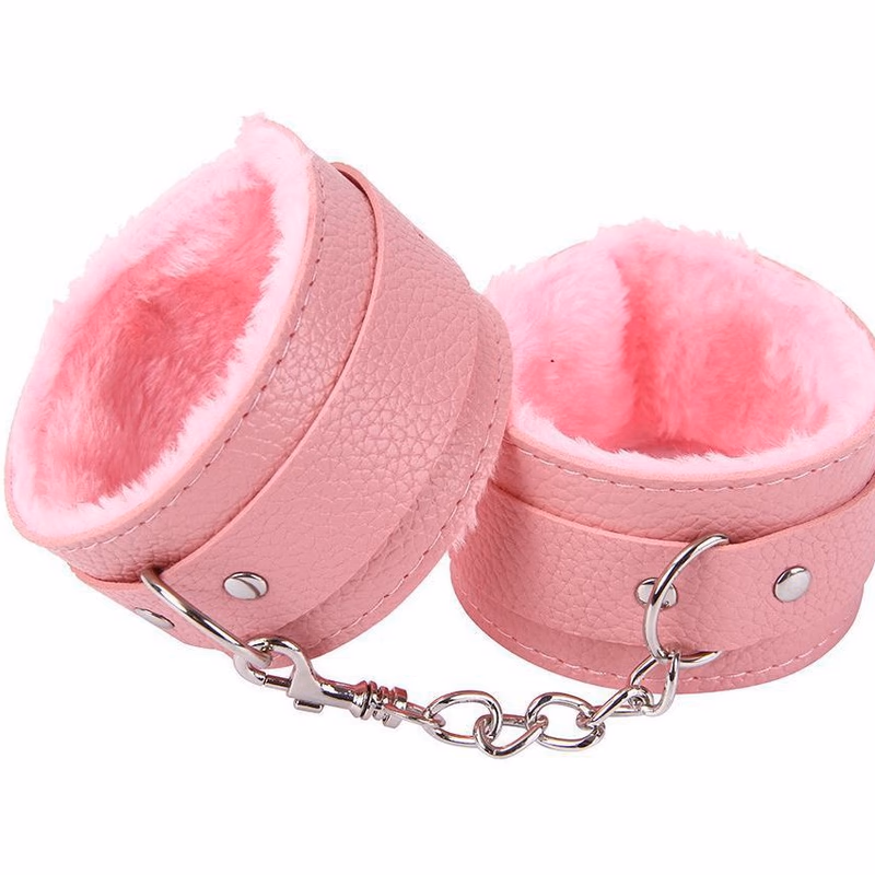 Plush pink handcuffs
