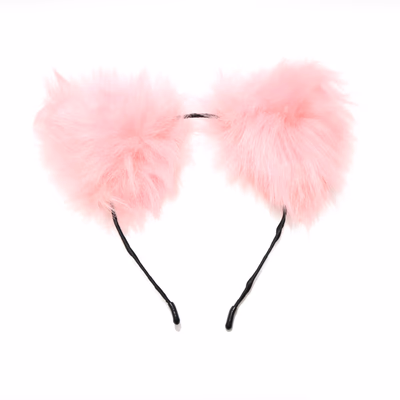 Pink fluffy headband
