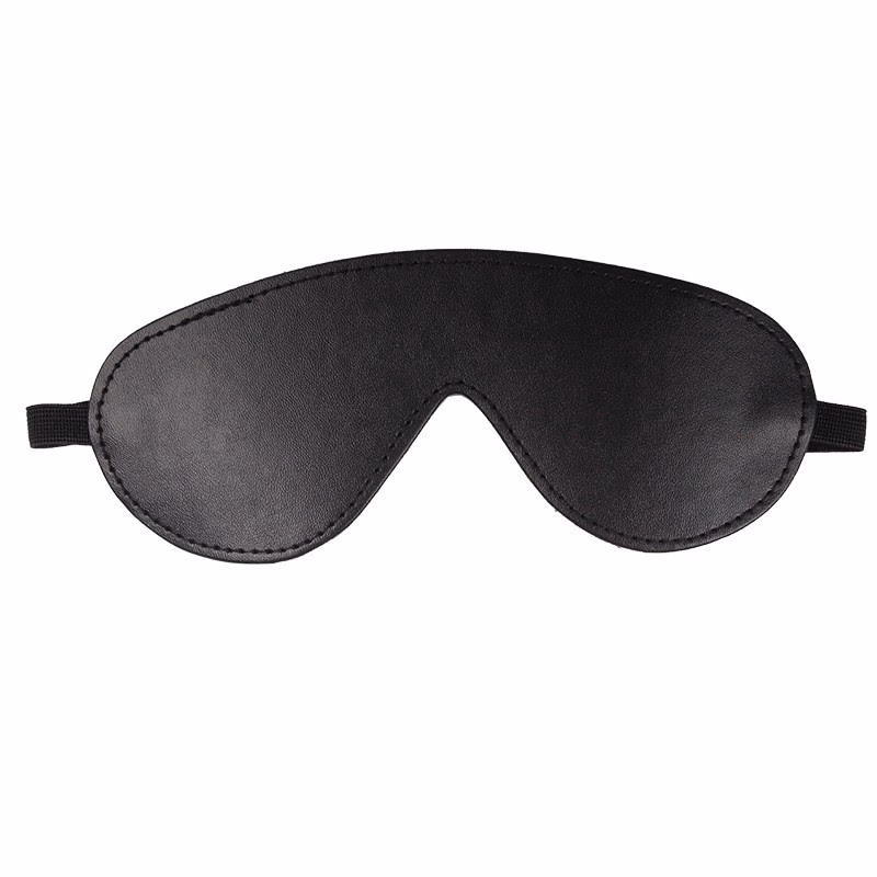 Leather black eye mask