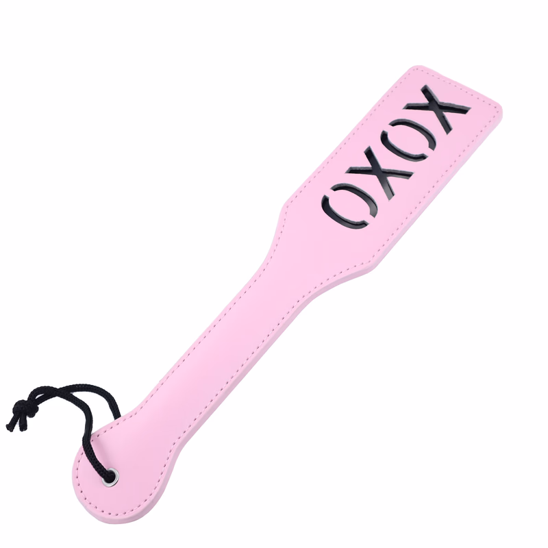 Pink XOXO leather racket